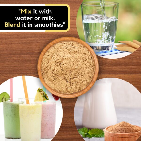 Detalle polvo orgánico Shatavari Natural 16 oz