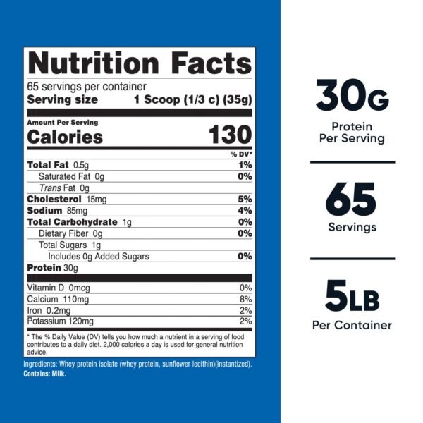 Detalle polvo proteína Nutricost sin sabor