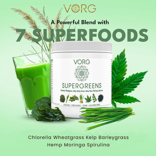Version 1.0.0 detalle polvo superalimento VORG SuperGreens