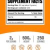 Detalle del polvo de taurina BulkSupplements