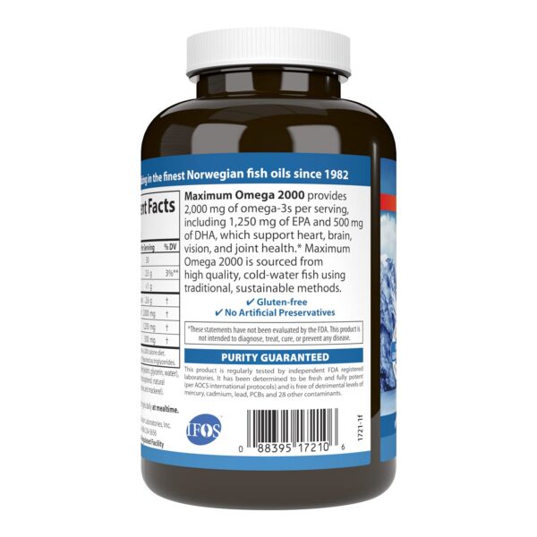 Detalle presentación Carlson Omega 2000 cápsulas blandas