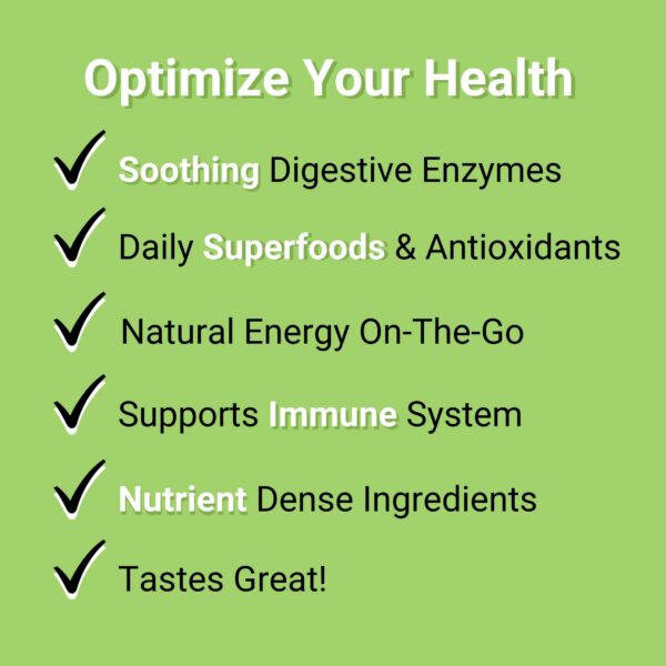 Detalle presentación del polvo superalimentos verdes SMART Pressed