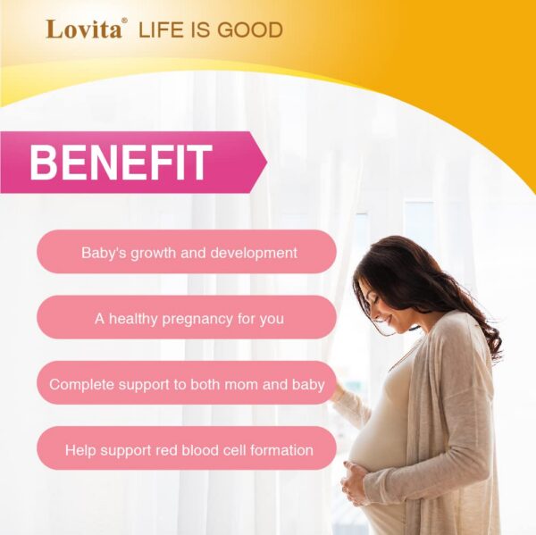 Lovita vitaminas prenatales suaves para el estómago