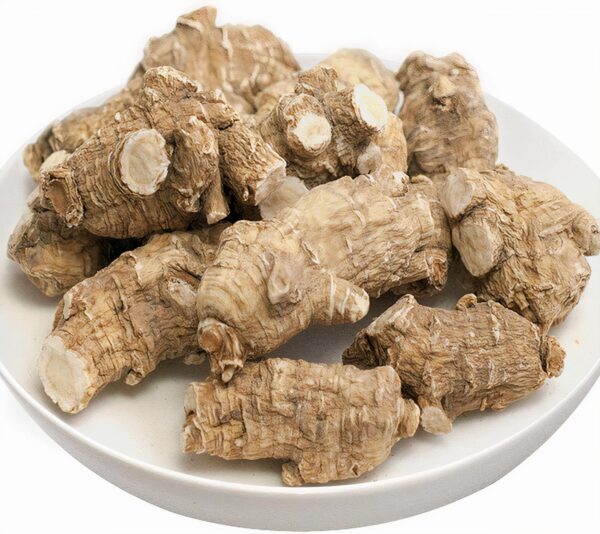 Detalle de raíz de ginseng americano Wisconsin 4oz premium caja