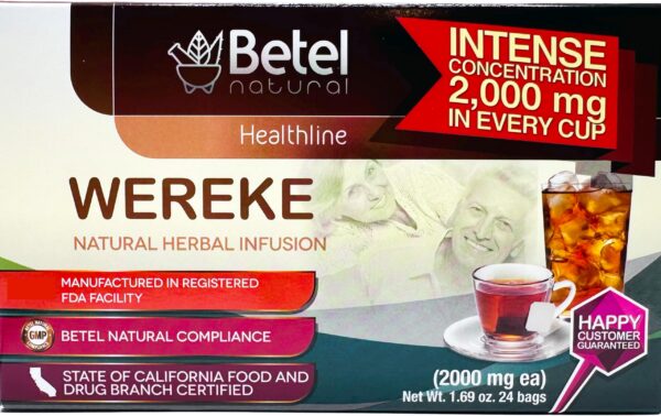 Version 1.0.0 Detalle raíz de Wereke en bolsita de té natural