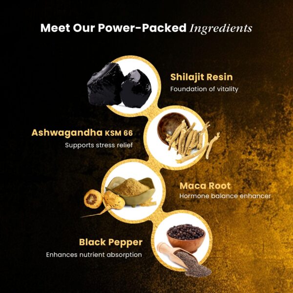 Detalle de resina densa de Shilajit pura y concentrada