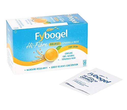 Detalle sachet fibra Fybogel sabor naranja