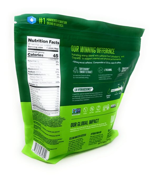 Version 1.0.0 Detalle del sobre mezcla hidratación y energía Liquid IV
