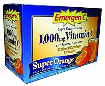 Detalle sobres EmergenC súper naranja vitaminas antioxidantes