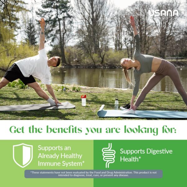 Detalle sobres USANA probiótico salud intestinal sin alérgenos