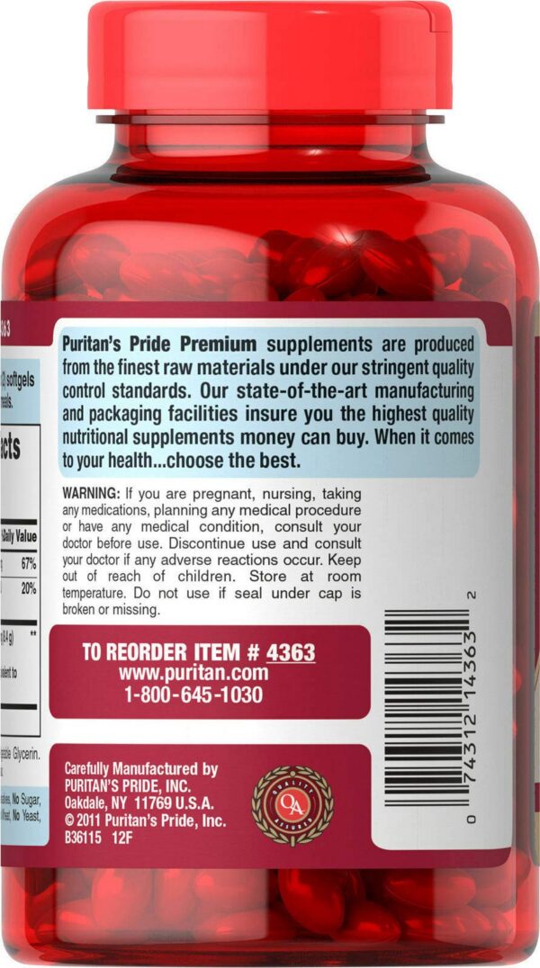 Version 1.0.0 Detalle softgels Puritan's Pride con extracto concentrado de arándano