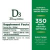Detalle softgels vitamina D3 1000 UI Nature's Bounty