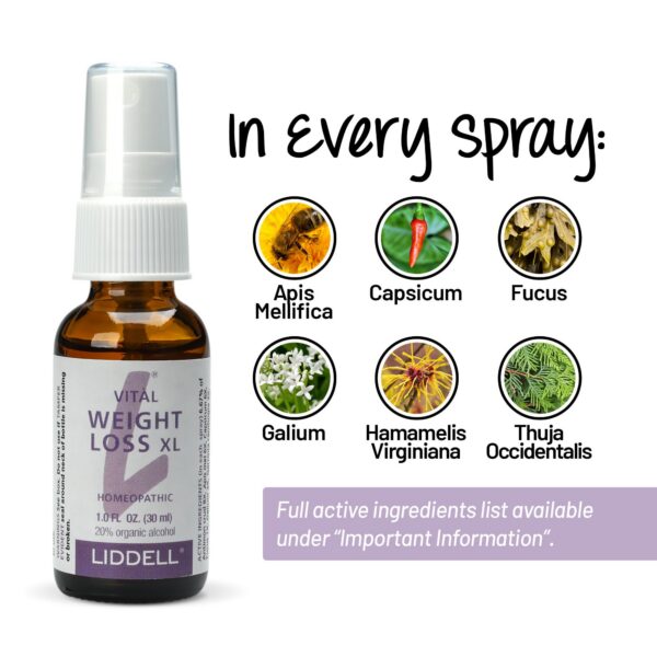 Detalle spray homeopático VITL Weight Loss XL Liddell