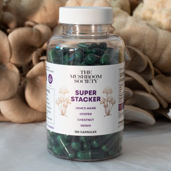 Detalle suplemento hongos natural 120 cápsulas