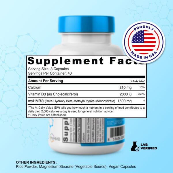 Detalle suplemento Prime Powders HMB y vitamina D3 patentado