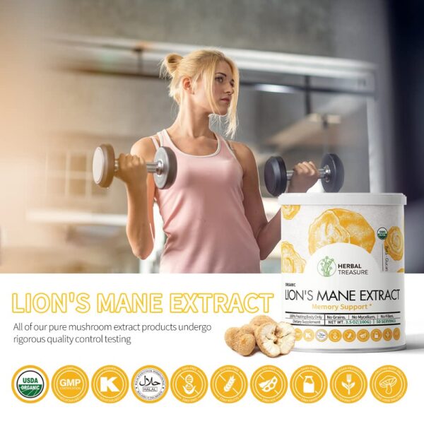 Detalle del suplemento WL Herbal Treasure Melena de León Orgánico