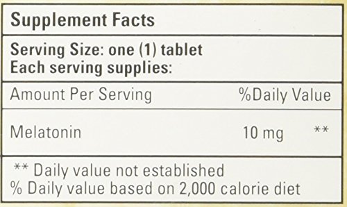 Detalle de tabletas Bio Nutrition Melatonina 10 mg para descanso