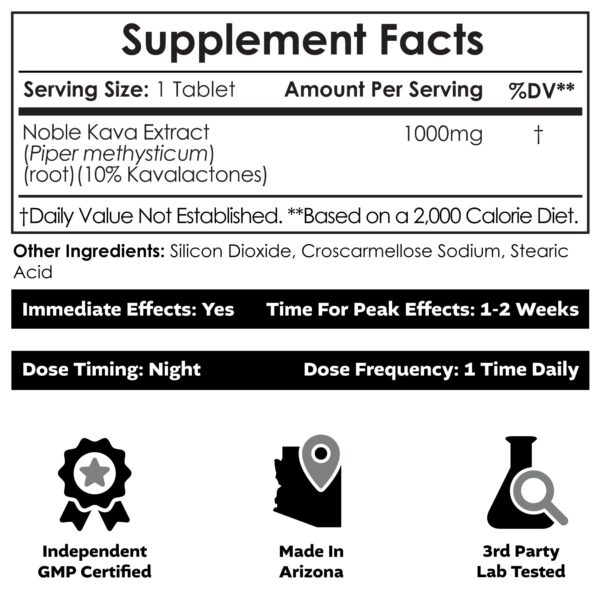 Version 1.0.0 Detalle tabletas Kava Nootropics Depot para relajación natural