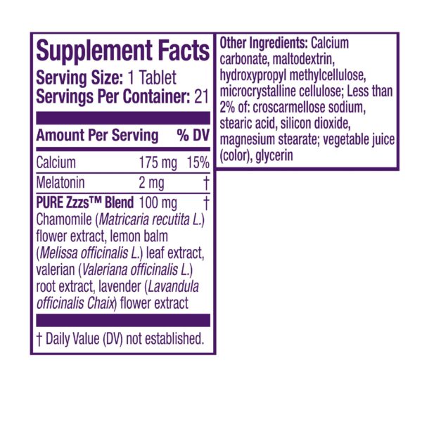 Version 1.0.0 Detalle tabletas PURE Zzzs para dormir sin dependencia