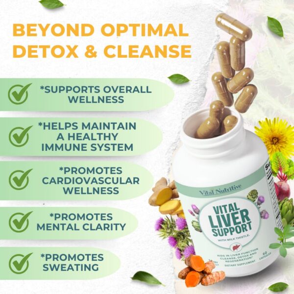 detalle texto suplemento Vital Liver Support salud hepática