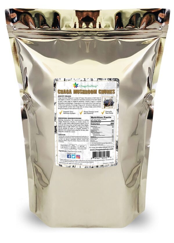 Version 1.0.0 Detalle de los trozos de Chaga Siberiano de alta calidad