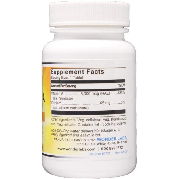 Detalle Wonder Laboratories vitamina A palmitato 10,000 UI