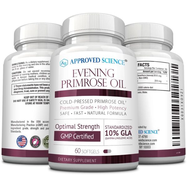 Detalles botella aceite onagra Approved Science