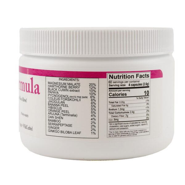 Version 1.0.0 Detalle de cápsulas con ingredientes botánicos para el corazón.