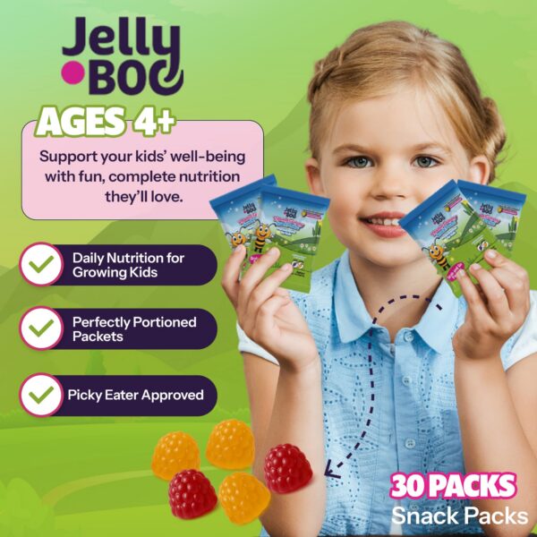 Detallde gomitas Jelly.Boo multivitamínicas con sabor a frutas