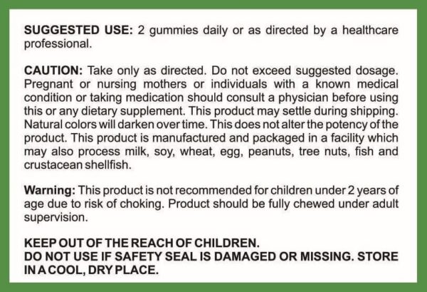 Version 1.0.0 Detalles ingredientes gomitas multivitamínicas LifeSource niños