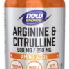 Detalle de ingredientes NOW Arginina Citrulina