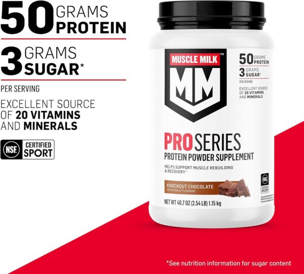 Version 1.0.0 Detalles Nutrientes Muscle Milk Pro Series Sabor Chocolate