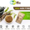 Detalle del polvo de corteza de neem de alta calidad