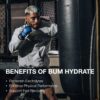 Advertencias y detalles del producto electrolitos RAW Bum Hydrate