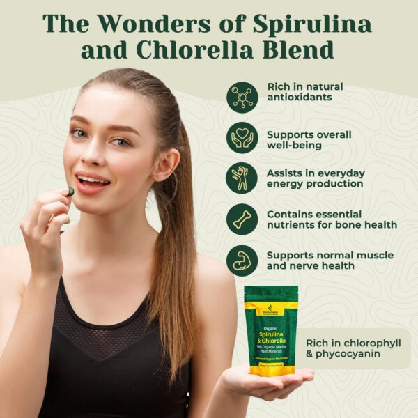 Detalles del suplemento Spirulina y Chlorella Biogenesis