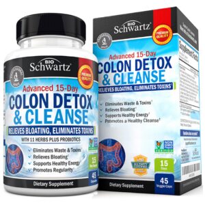 Version 1.0.0 Detox limpiador de colon BioSchwartz 45 cápsulas