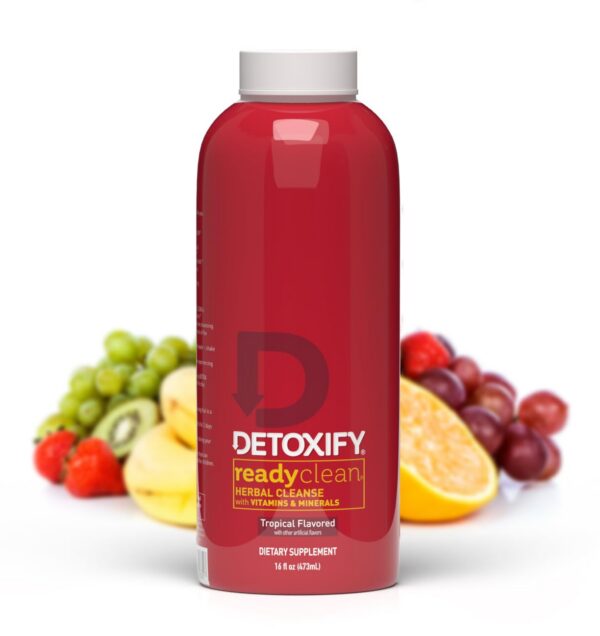 Version 1.0.0 Detoxify Ready Clean bebida detox herbal tropical 16 oz