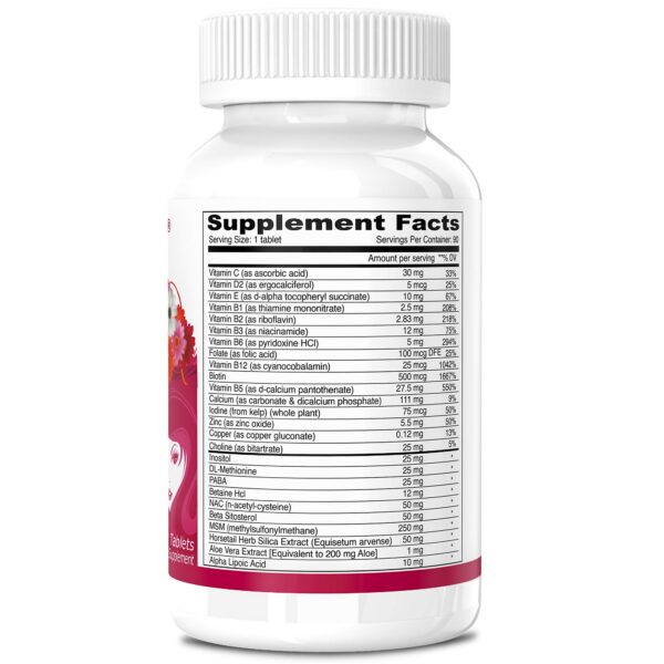 Version 1.0.0 Vista lateral del envase DEVA Hair Nails Skin Vegano