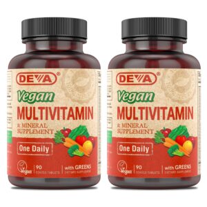 DEVA Multivitamínico Vegano en envase mostrando tabletas