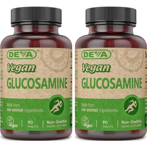 Version 1.0.0 Frasco de glucosamina vegana DEVA 90 tabletas pack de 2