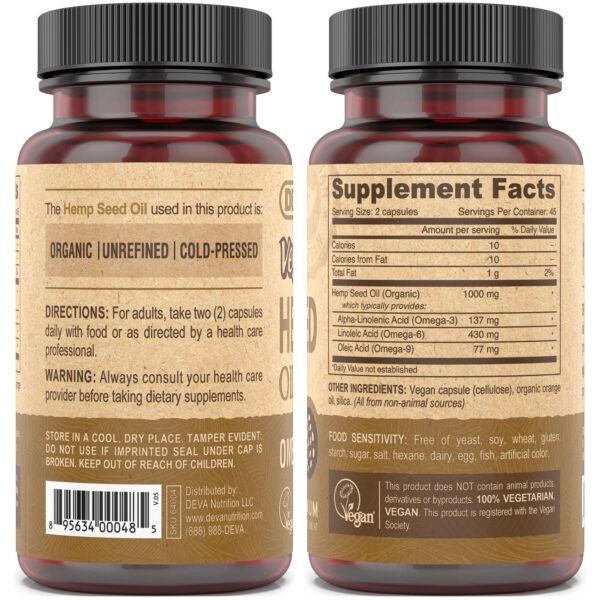 Version 1.0.0 Cápsulas veganas de aceite de cáñamo