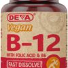 DEVA vitamin b12 vegana frente del paquete 90 tabletas