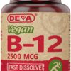 DEVA vitamina B12 vegana sublingual botella 90 tabletas