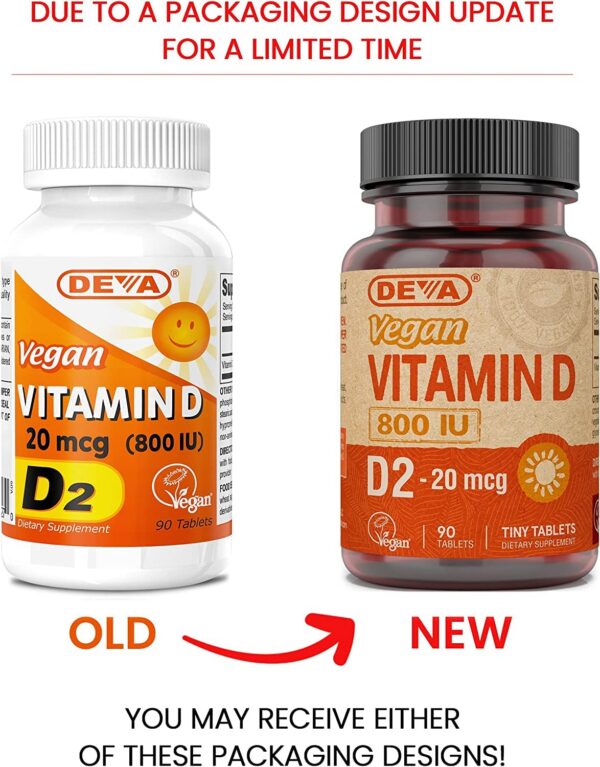 Detalle envase Deva vitaminas veganas vitamina d 800 ui
