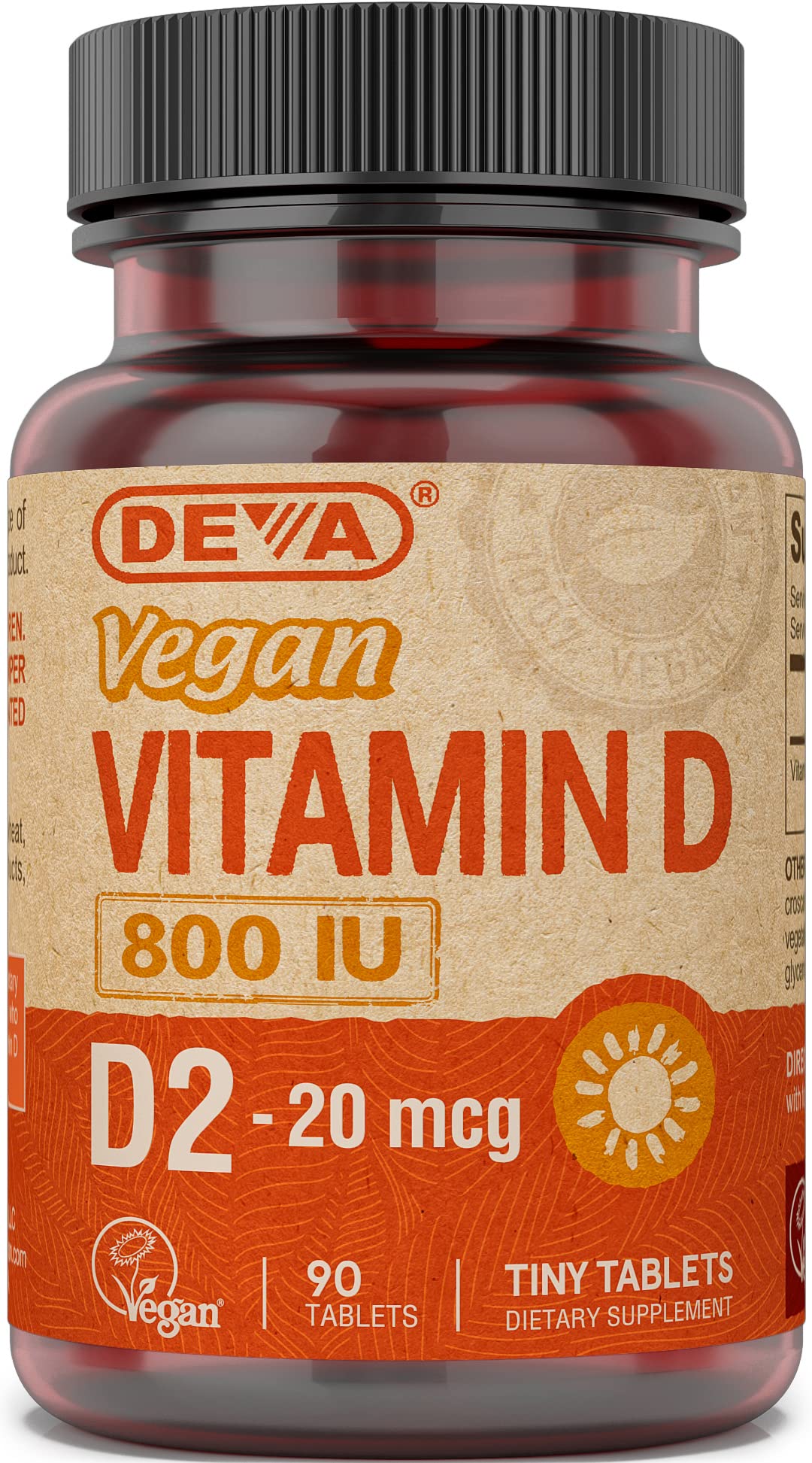 DEVA Vitamin D2, 800 IU