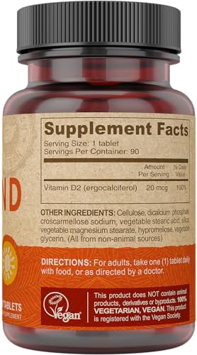 Etiqueta DEVA Vitamina D2 800 UI