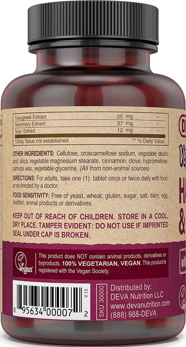 Version 1.0.0 Tabletas DEVA para crecimiento de cabello con biotina