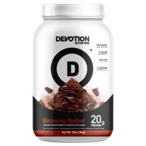 Frente del envase Devotion Nutrition Brownie Batter