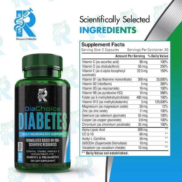 Frasco con cápsulas y etiqueta