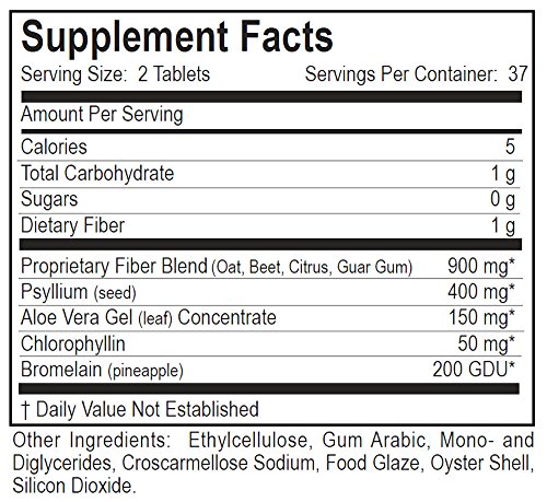 Dialyvite caja de fibra limpieza 75 tabletas suplemento digestivo